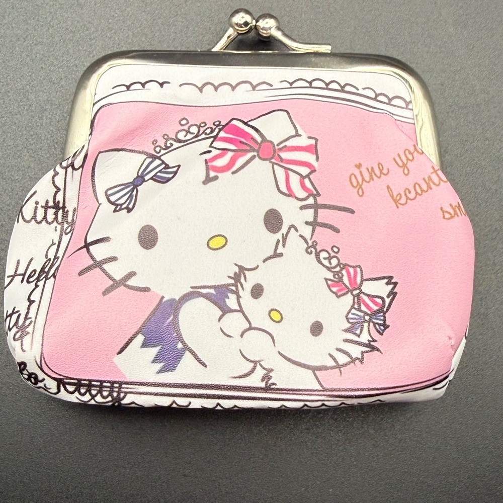 Coin Purse Pink Kawaii‎ Kiss Clasp Small Wallet - Picture 2 of 3
